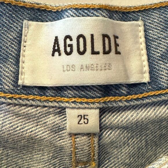 AGOLDE 90’s Mid Rise Loose Fit Fall Out Blue Women’s Size 25 Style A069C-811 - Picture 9 of 11